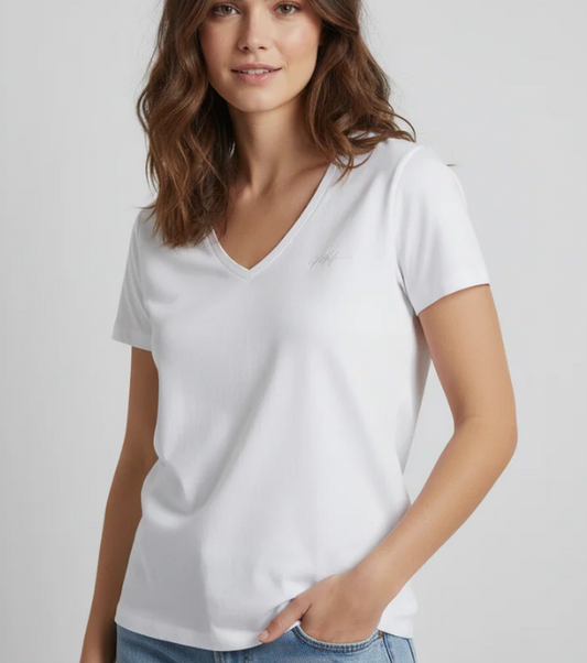 G-Star Raw Women'S Graphic 2 V-Neck T-Shirt – White