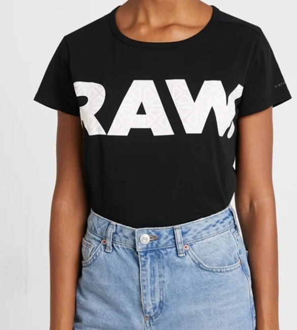 G-Star Raw Print T-Shirt – Black – Women