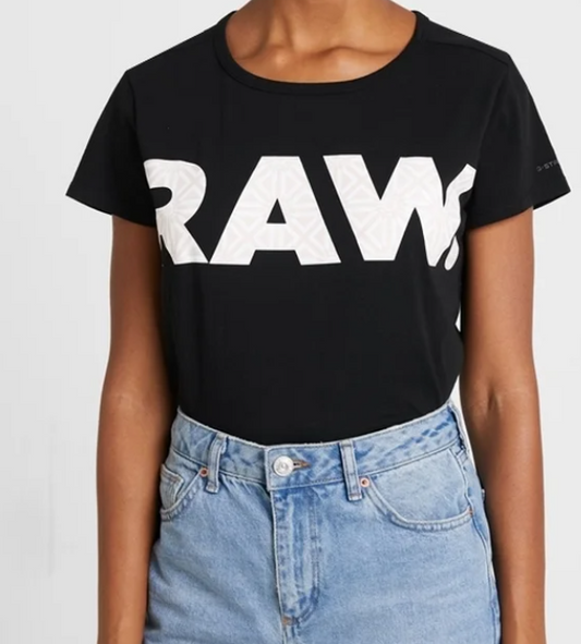 G-Star Raw Print T-Shirt – Black – Women