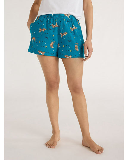 SIZE: S(4-6) - Joyspun Women's Woven Pajama Boxer Shorts