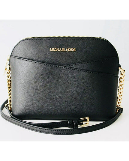Michael Kors Jet Set Medium Black X Cross Dome Crossbody