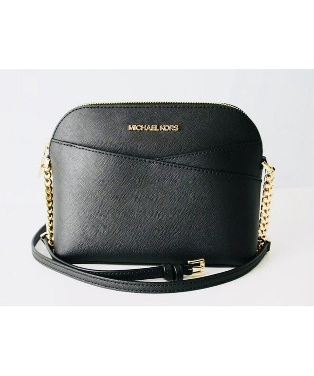 Michael Kors Jet Set Medium Black X Cross Dome Crossbody