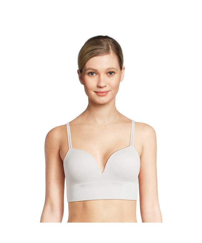 SIZE: S - No Boundaries Women's Light Lift Wirefree Seamless Ribbed Bra