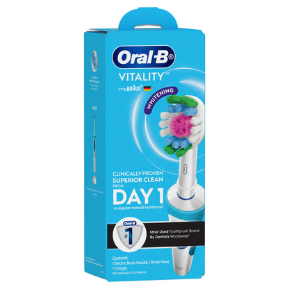 Oral-B Vitality whitening electric toothbrush in blue retail box