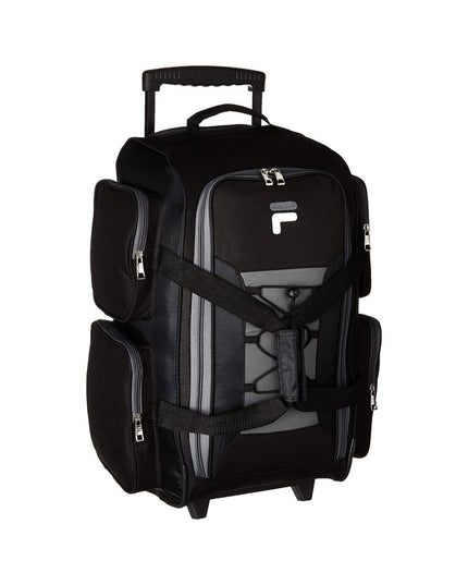 Fila 22" Lightweight Carry On Rolling Duffel Bag, Black, One Size