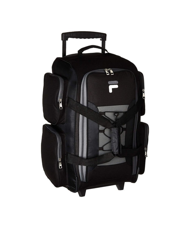 Fila 22" Lightweight Carry On Rolling Duffel Bag, Black, One Size
