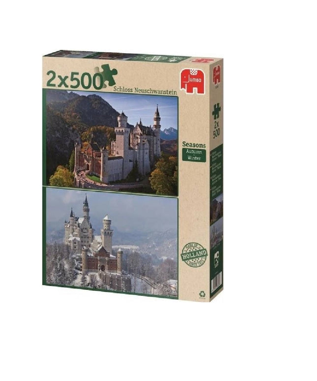 Jumbo Neuschwanstein Castle Autumn and Winter 2 x 500 pieces