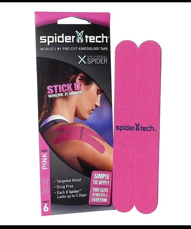 Spidertech PRE-CUT KINESIOLOGY TAPE pink 6
