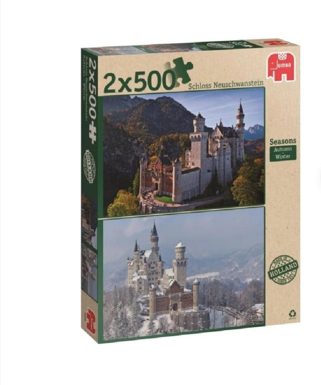 Jumbo Neuschwanstein Castle Autumn and Winter 2 x 500 pieces