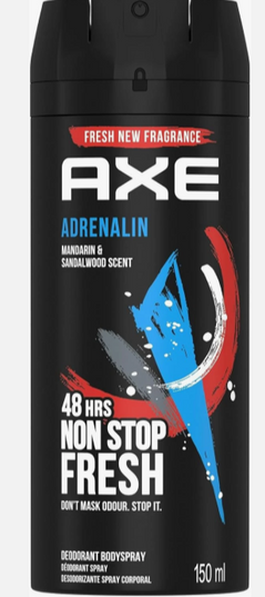 Axe Adrenalin Mandarin and Sandalwood Scent Body Deodorant Spray