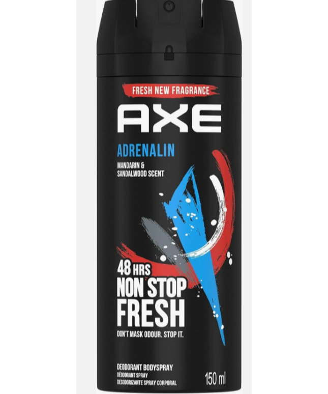 Axe Adrenalin Mandarin and Sandalwood Scent Body Deodorant Spray