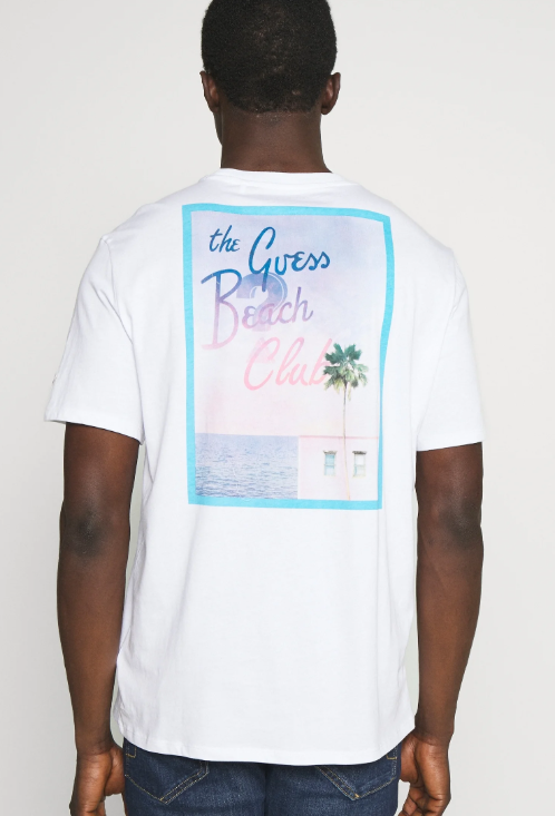 Guess Men'S The Beach Club T-Shirt White