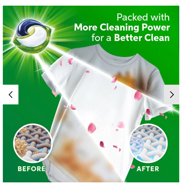 Ariel Floral Breeze All-In-1 Pods, Laundry Detergent Capsules, 15 Count