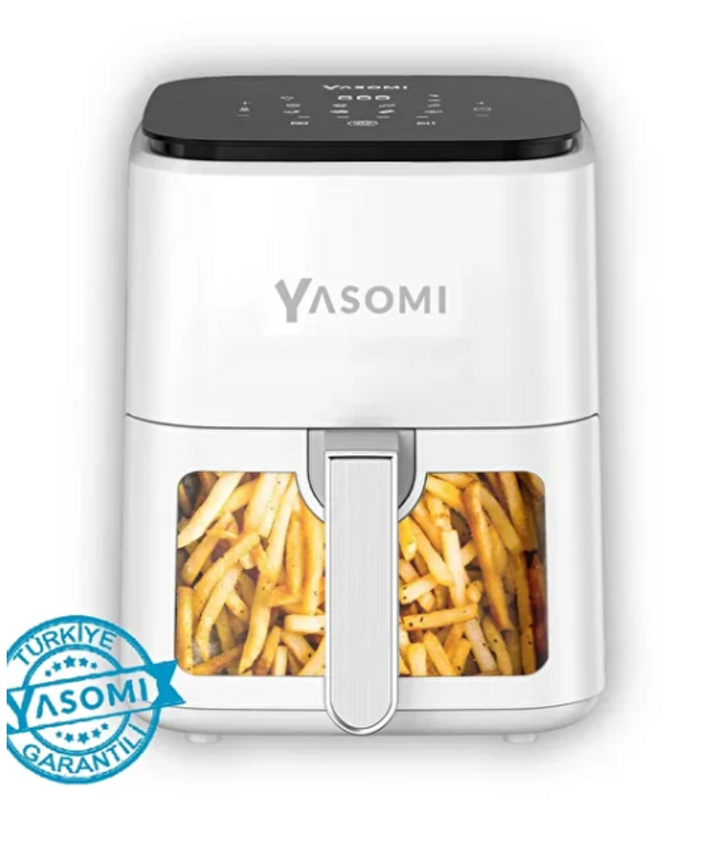 Yasomi Y35 White 1350w 3.5 Liter Glass Airfryer Fryer