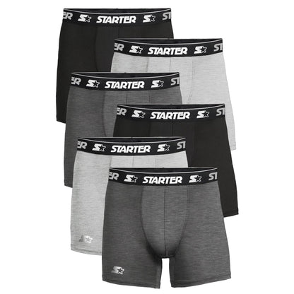 Starter Men S Performance Athletic Stretch Boxer Briefs 6-Pack