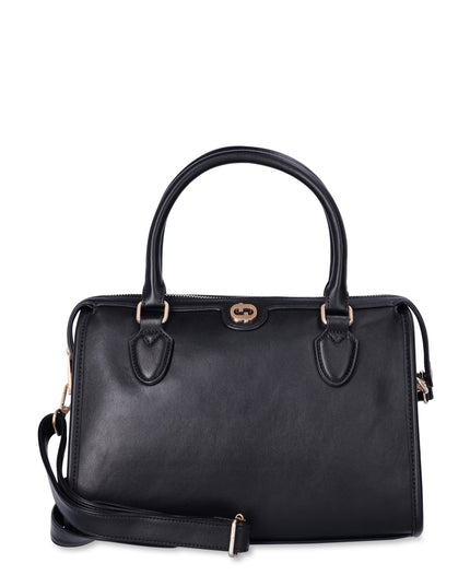 Time and Tru Women S Wyatt Satchel Handbag Black