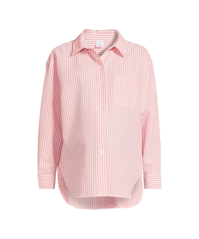 SIZE: S - Time and Tru Women's Maternity Woven Button Up Top