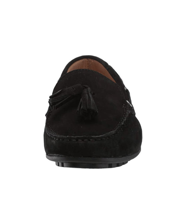 Size: 43 - Driver Club USA Women's Leather Made in Brazil Tassle Driving Loafer, Black Nubuck