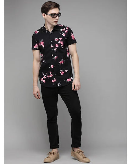 Denim & Flower Ricky Singh Men’s Floral Short Sleeve Shirt
