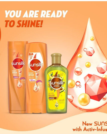 Sunsilk Keratin Repair Shampoo for Damaged Hair - With Almond Oil & Vitamin C