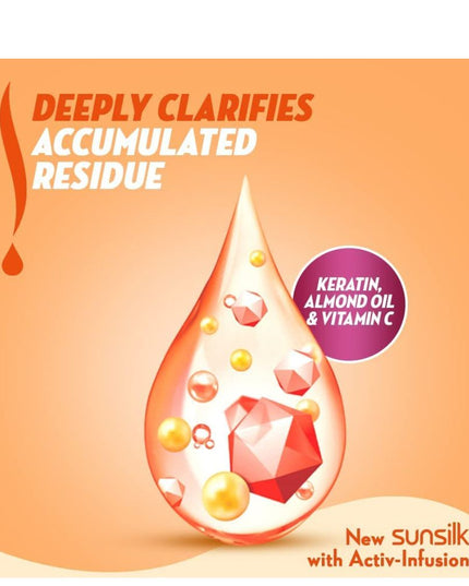 Sunsilk Keratin Repair Shampoo for Damaged Hair - With Almond Oil & Vitamin C