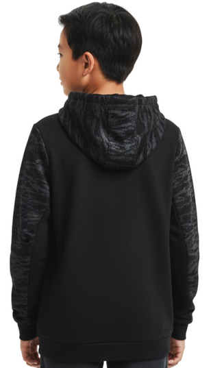 MTA Sports Kids Hoodie, 5-16Y, Black Camo Print