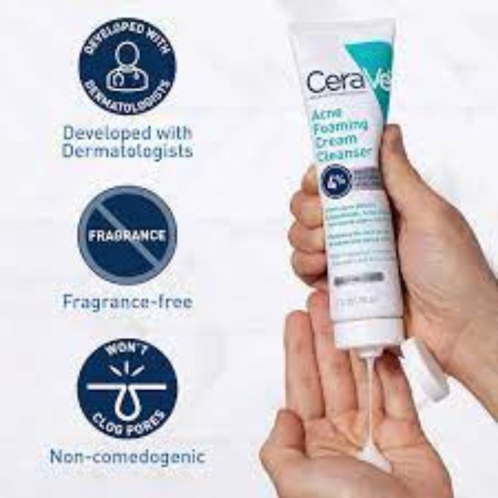 CeraVe Acne Foaming Cream Cleanser 4% Benzoyl Peroxide 150ml Clear Complexion!