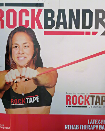 ROCKTAPE LATEX-FREE REHAB THERAPY BAND Extra light - BLACK