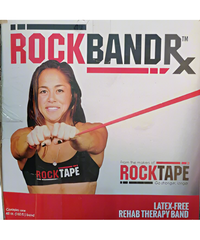 ROCKTAPE LATEX-FREE REHAB THERAPY BAND Extra light - BLACK