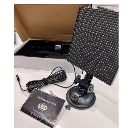 Jucyuanhang Bluetooth App Control LED Sign, 5.1 * 5.1 In APP Control RGB LED Car Rear Window Expression Screen