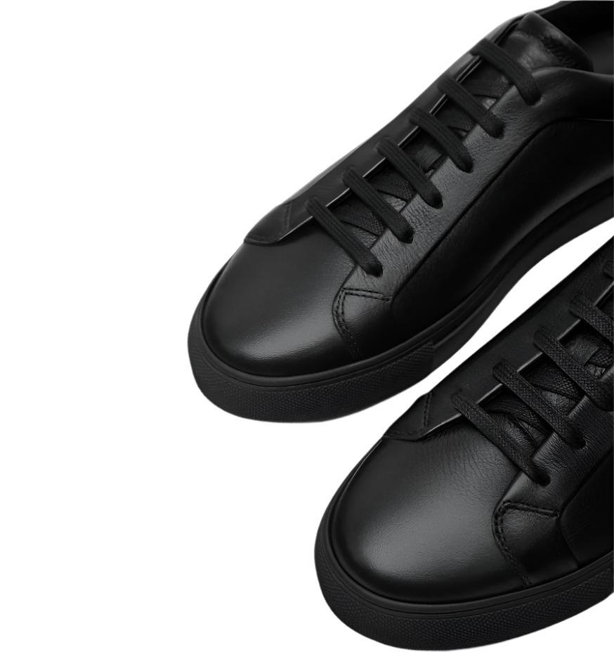 Massimo Dutti Men Sneakers Leather Black