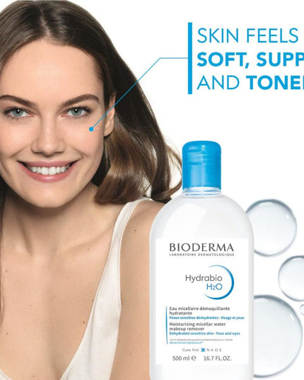 Bioderma HydraBio H2O Micelle Solution for Women - 16.9 oz Cleanser