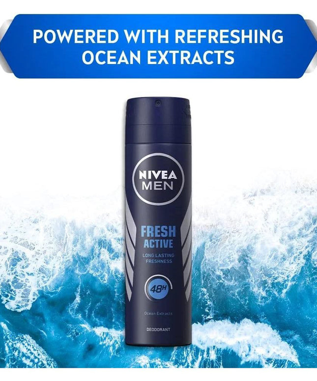 Nivea Men Fresh Active Original 48h Deodorant Spray For Men 150ML