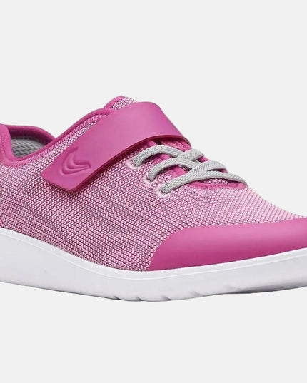 Clarks Hoop Run Girl's Sneakers in Pink - Fun and Fashionable
