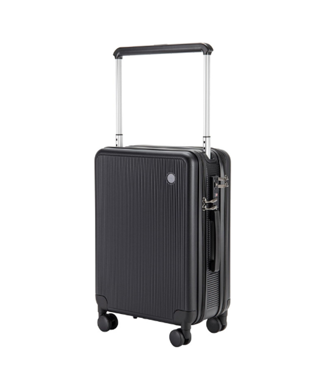 Pierre Cardin Carry on Luggage Business And Laptop Rolling Bag (BLACK)