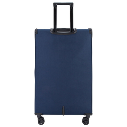 Pierre Cardin Lightweight Luggage Set of 3 for Travel, Softside Suitcase Set With TSA Approved Lock, Anti Theft Double Zipper And 8 Smooth Wheels (Navy)