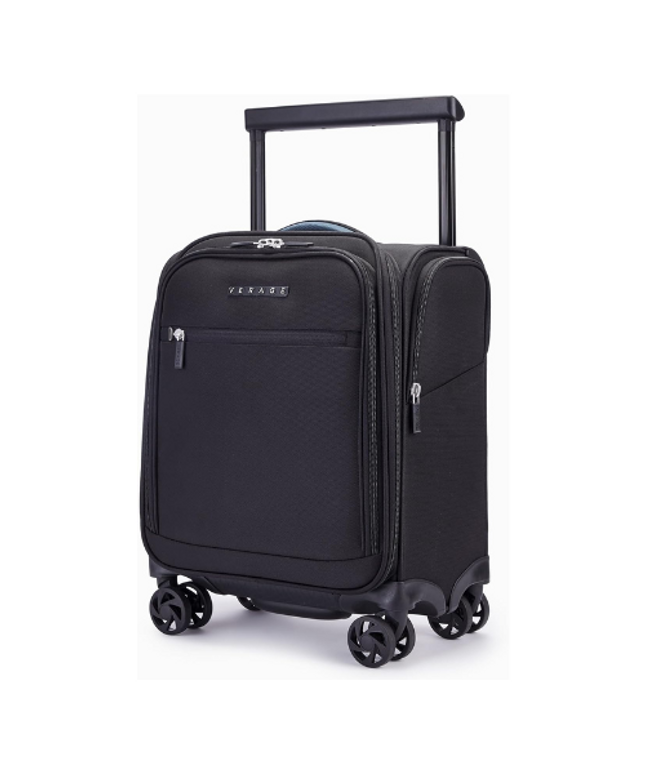 Verage Carry On Luggage with Wheels, 16 Inch Underseat Spinner Luggage Pro, Underseat Personal Item Travel Bag for Men and Women, Carry On Bags for Airplanes, Black