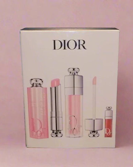 Dior Addict Lip Essentials 3pc Set + Gift Box Lip Glow & Maximizer New