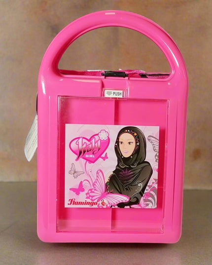 Flamingo Hijab Kaly Girl Lunch box Set Pink