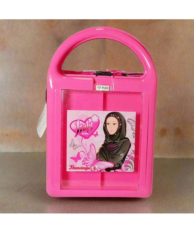 Flamingo Hijab Kaly Girl Lunch box Set Pink