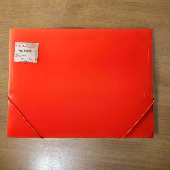 Clearance of Flamingo Stationery – Three Flat File Orange