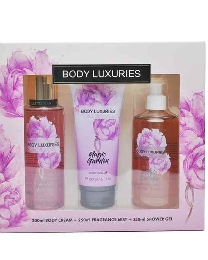 Body Luxuries Magic Garden 200ml Body Cream + 250ml Fragrance + 350ml Shower Gel