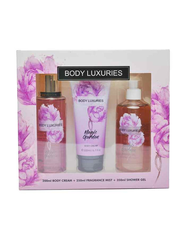 Body Luxuries Magic Garden 200ml Body Cream + 250ml Fragrance + 350ml Shower Gel