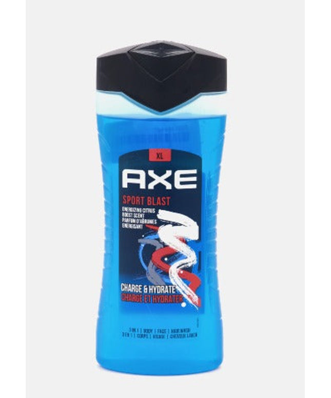 Sport Blast Charge & Hydrate Invigorating Citrus 3-in-1 Body Wash, 400 ml, Blue