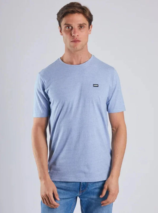 Diesel Men'S Heather Blue Crewneck T-Shirt