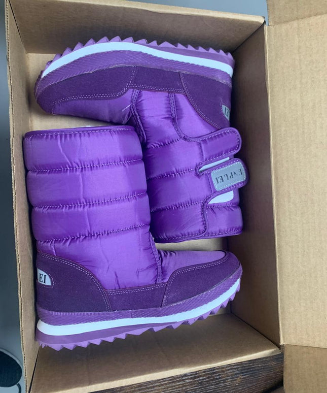 Size: 41 - DADAWEN Women's Waterproof Frosty Snow Boot Purple