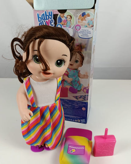 Baby Alive Time for School Baby Doll Set, Back to School Toys for 3 Year Old Girls & Boys & Up, 12 Inch Baby Doll, Brown Hair