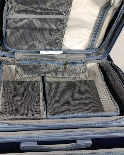 American Tourister Tranquil 3-piece Hardside Set (Blue). Size: 51 cm, 61 cm, 71 cm. - A