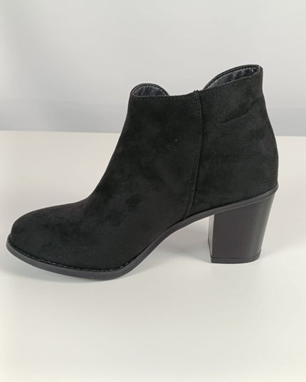 Size: 40 - Luoika Women's Wide Width Ankle Boots, Chunky Heel Side Zipper Extra Wide Winter Booties, black