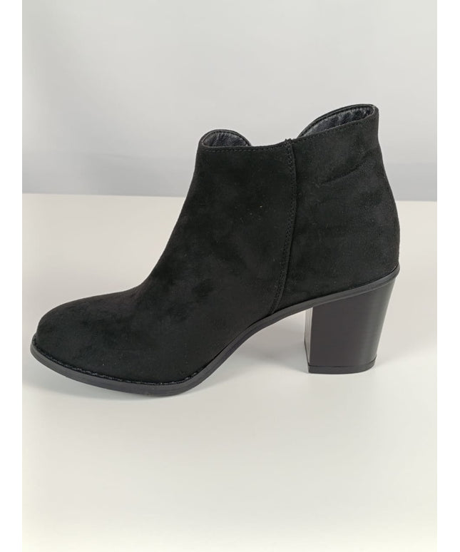 Size: 40 - Luoika Women's Wide Width Ankle Boots, Chunky Heel Side Zipper Extra Wide Winter Booties, black